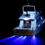 SUBAQUA UNDERWATER LED LIGHT FOUR BLUE 3-WATT LED'S WIDE BEAM